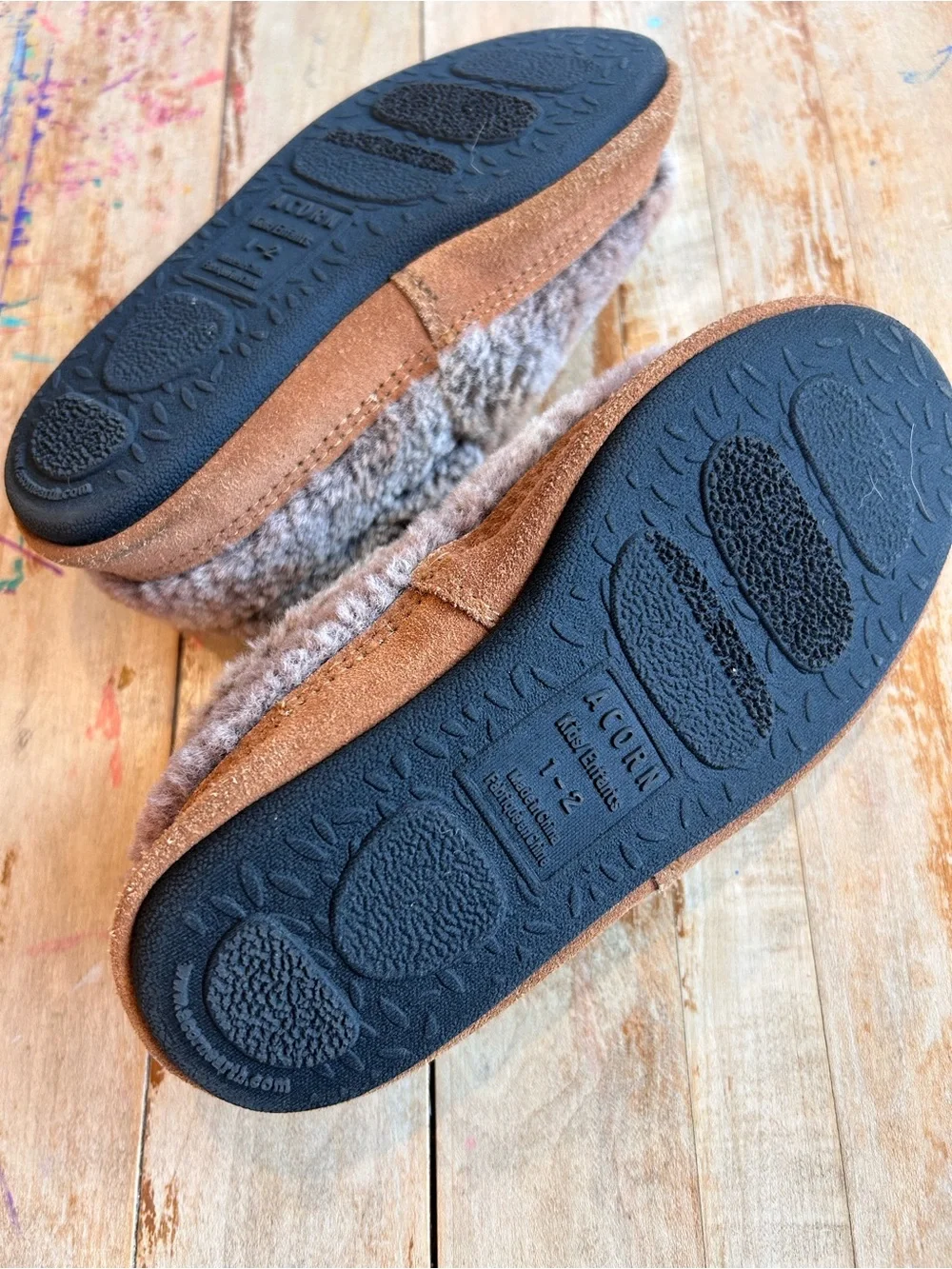 Kids Acorn Slipper, Size 1-2